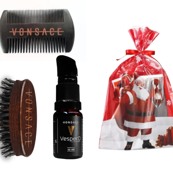 Zestaw Grzebień Olejek Vespero 10ml Kartacz Vonsace na Prezent