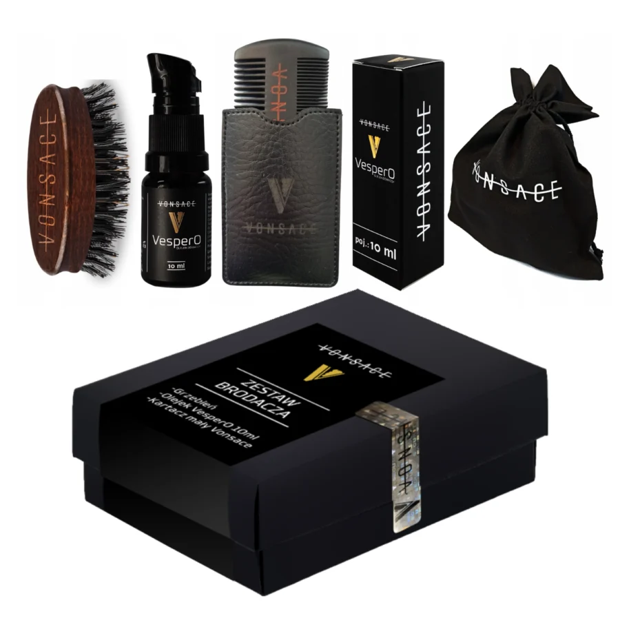 Zestaw Grzebień Olejek Vespero 10ml Kartacz Vonsace