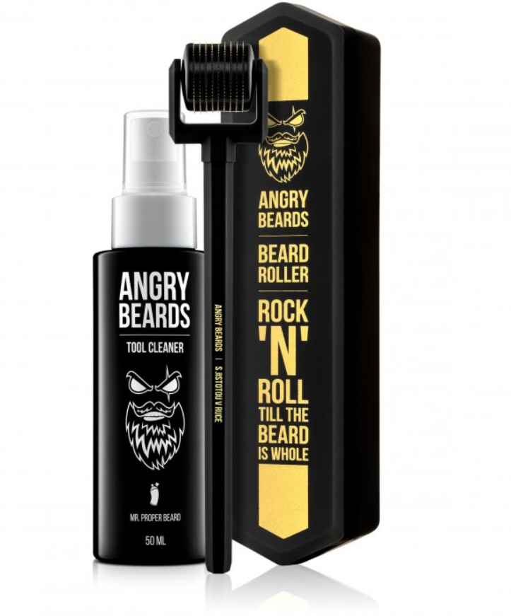 Roller do brody Angry Beards + cleaner 50 ml