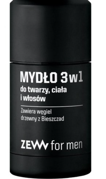 Mydło 3 w 1 do twarzy, ciała i włosów z węglem drzewnym Zew