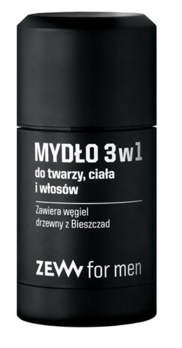 Mydło 3 w 1 do twarzy, ciała i włosów z węglem drzewnym Zew