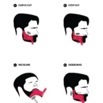 Grzebień do stylizacji brody zarostu wąsów szablon — zdjecie 2