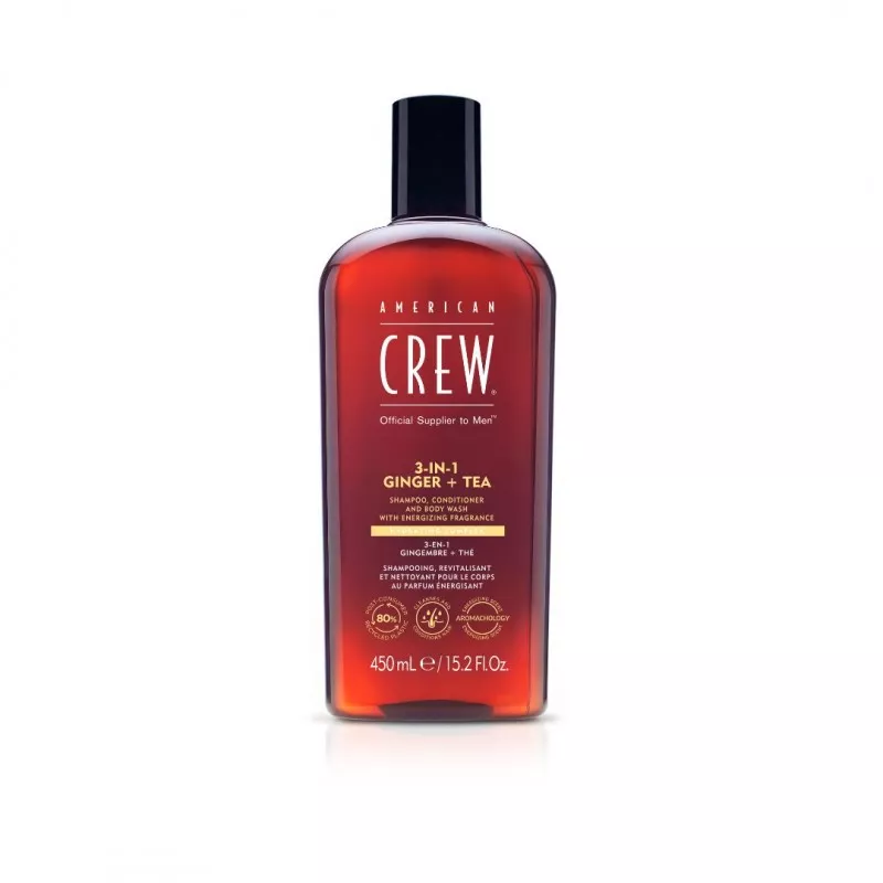 American Crew 3-in-1 Szampon, żel pod prysznic i odżywka w jednym GINGER+ TEA 450ml