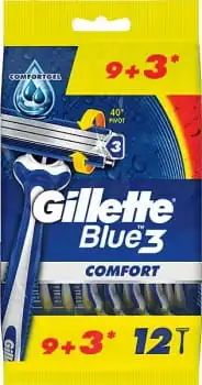 Gillette Blue3 Comfort jednorazowa maszynka do golenia dla mężczyzn, 12 sztuk